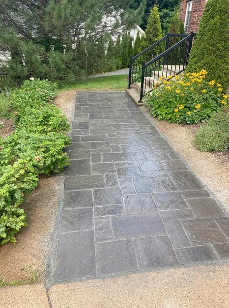 Stone Paver path installation Fredericton