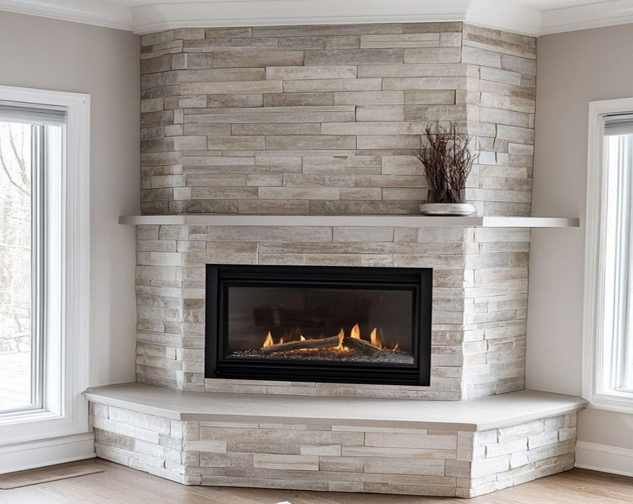 Stone Veneer Around Prefabricated Fireplaces