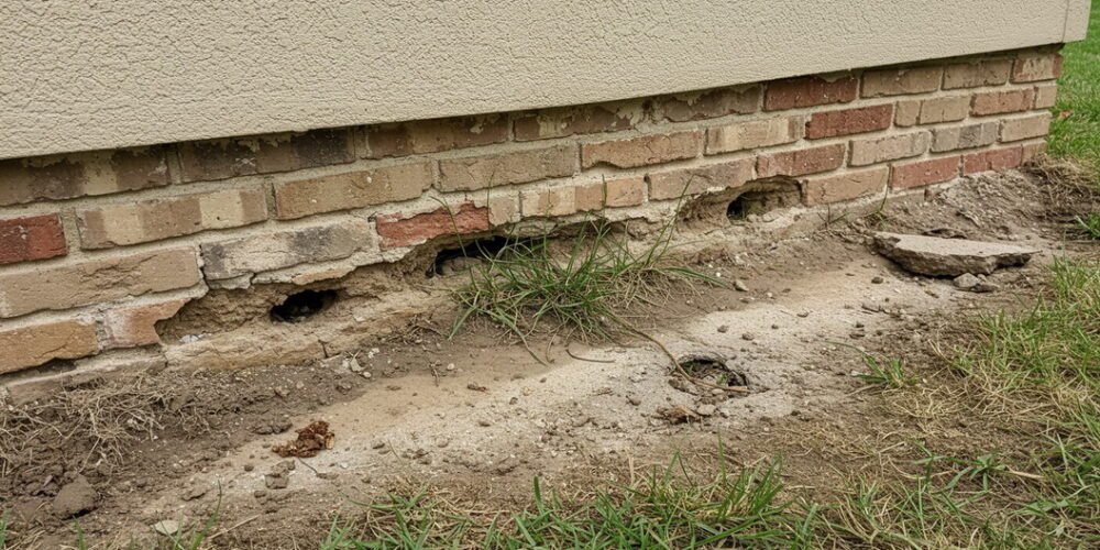 What Causes Holes Around House Foundation?